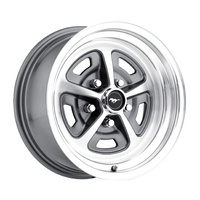 15 x 7 Magnum Alloy Wheel, 5 on 4.5 BP, 4.25 BS, Machined - Charcoal