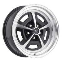 17x7 Magnum 500 Alloy Wheel, 5 on 4.5 BP, 4.25 BS, Gloss Black/ Machined