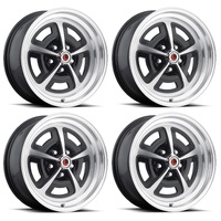 15 x 7 & 15 x 8 Magnum Alloy Wheel Gloss Black SET 4 with Caps & Nuts