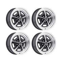 15 x 7 Magnum Alloy Wheel Gloss Black SET 4 with Caps & Nuts