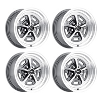 15 x 7 Magnum Alloy Wheel Charcoal Grey SET 4 with Mustang Caps & Nuts