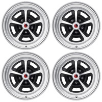 15 x 7 Magnum Alloy Wheel SET 4 with Caps & Nuts - Satin Black