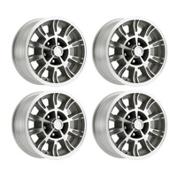 15 x 7 GT6 10 Spoke Alloy Wheel Cast & Clear Coat SET 4 with CS Caps & Nuts