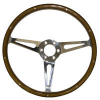 Corso Feroce 1965-73 GT350 Style Genuine Wood & Aluminum 6 Hole Steering Wheel
