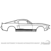 1966 - 1968 Shelby GT350 Stripe Kit - White
