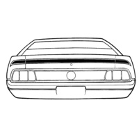 1971 - 1972 Mustang Mach 1 Trunk Stripe Kit (Black)