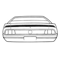 1971 - 1972 Mustang Mach 1 Trunk Stripe Kit (Argent)