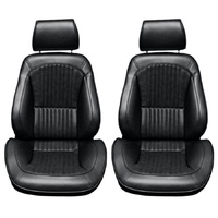 1969 Mustang Touring II Standard Assembled Reclining Bucket Seats - Black