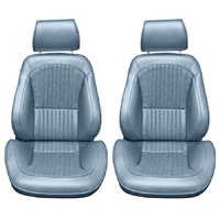 1969 Mustang Touring II Standard Assembled Reclining Bucket Seats - Blue
