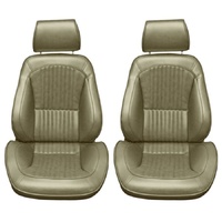 1969 Mustang Touring II Standard Assembled Reclining Bucket Seats - Light Nugget Gold