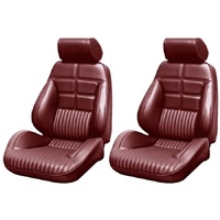 1969 Mustang Touring II Delxue/Grande Assembled Reclining Bucket Seats - Red