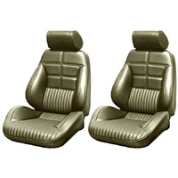 1969 Mustang Touring II Delxue/Grande Assembled Reclining Bucket Seats - Light Nugget Gold