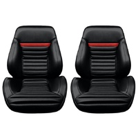 1969 Mustang Mach 1 Touring II Assembled Reclining Bucket Seats - Red