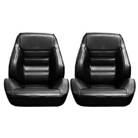 1970 Mustang Touring II Standard Assembled Reclining Bucket Seats - Black