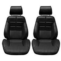 1970 Mustang Touring II Delxue/Grande Assembled Reclining Bucket Seats - Black