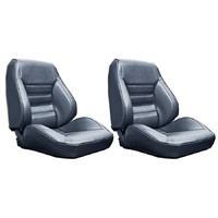 1971-73 Mustang Touring II Standard Assembled Reclining Bucket Seats - Blue
