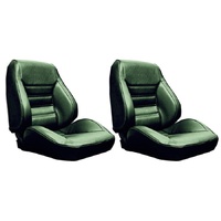 1971-73 Mustang Touring II Standard Assembled Reclining Bucket Seats - Green