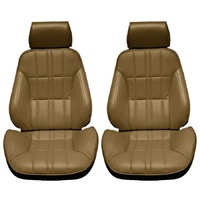 1971-73 Mustang Touring II Delxue/Grande Assembled Reclining Bucket Seats - Ginger