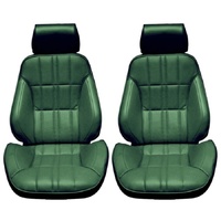 1971-73 Mustang Touring II Delxue/Grande Assembled Reclining Bucket Seats - Green