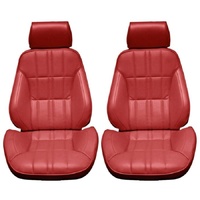 1971-73 Mustang Touring II Delxue/Grande Assembled Reclining Bucket Seats - Vermilion