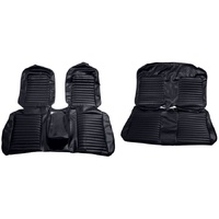 1965 Mustang Convertible Standard Front & Rear Upholstery Set w/ Bench Seats - Black