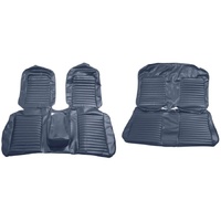 1965 Mustang Convertible Standard Front & Rear Upholstery Set w/ Bench Seats - Blue