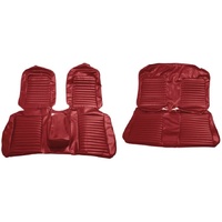 1965 Mustang Convertible Standard Front & Rear Upholstery Set w/ Bench Seats - Red