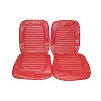 1965 Mustang 2+2 Standard Front & Rear Upholstery Set w/ Bucket Seats - Red