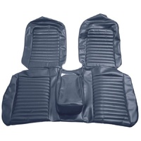 1965 Mustang 2+2 Standard Rear Bench Seat Upholstery Set - Blue