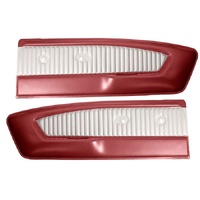 1965 Mustang Standard 2 Tone Door Panels - Red/White