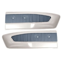 1965 Mustang Standard 2 Tone Door Panels - White/Blue