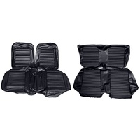 1966 Mustang Coupe Standard Front & Rear Upholstery Set w/ Bench Seats - Black