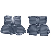1966 Mustang Coupe Standard Front & Rear Upholstery Set w/ Bench Seats - Blue