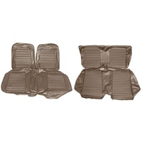 1966 Mustang Coupe Standard Front & Rear Upholstery Set w/ Bench Seats - Parchment