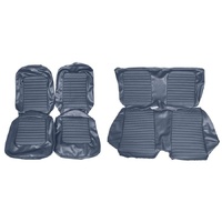 1966 Mustang 2+2 Standard Front & Rear Upholstery Set w/ Bucket Seats - Blue