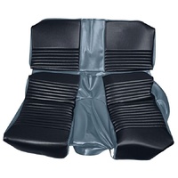 1967 Mustang Coupe Standard Front & Rear Upholstery Set w/ Bench Seats - Blue