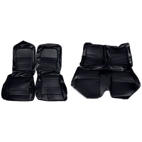 1967 Mustang Convertible Standard Front & Rear Upholstery Set w/ Bucket Seats - Black SP