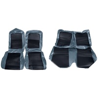 1967 Mustang Convertible Standard Front & Rear Upholstery Set w/ Bucket Seats - Blue