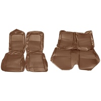 1967 Mustang Convertible Standard Front & Rear Upholstery Set w/ Bucket Seats - Saddle