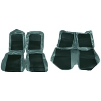 1967 Mustang Convertible Standard Front & Rear Upholstery Set w/ Bucket Seats - Turquoise