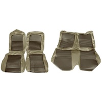 1967 Mustang 2+2 Standard Front & Rear Upholstery Set w/ Bucket Seats - Gold