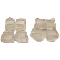 1967 Mustang 2+2 Standard Front & Rear Upholstery Set w/ Bucket Seats - Parchment