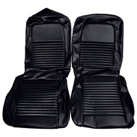 1967 Mustang Standard Front Bucket Seat Upholstery Set- Black