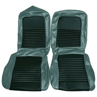 1967 Mustang Standard Front Bucket Seat Upholstery Set- Turquoise