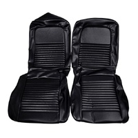 1967 Mustang Deluxe Shelby Front Bucket Seat Upholstery Set - Black