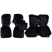1968 Mustang Coupe Standard Front & Rear Upholstery Set w/ Bucket Seats - Black