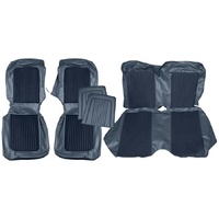 1968 Mustang Coupe Standard Front & Rear Upholstery Set w/ Bucket Seats - Blue