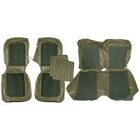 1968 Mustang Coupe Standard Front & Rear Upholstery Set w/ Bucket Seats - Ivy Gold