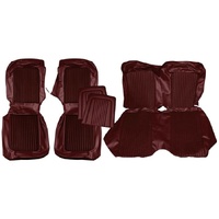 1968 Mustang Coupe Standard Front & Rear Upholstery Set w/ Bucket Seats - Maroon