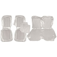 1968 Mustang Coupe Standard Front & Rear Upholstery Set w/ Bucket Seats - White